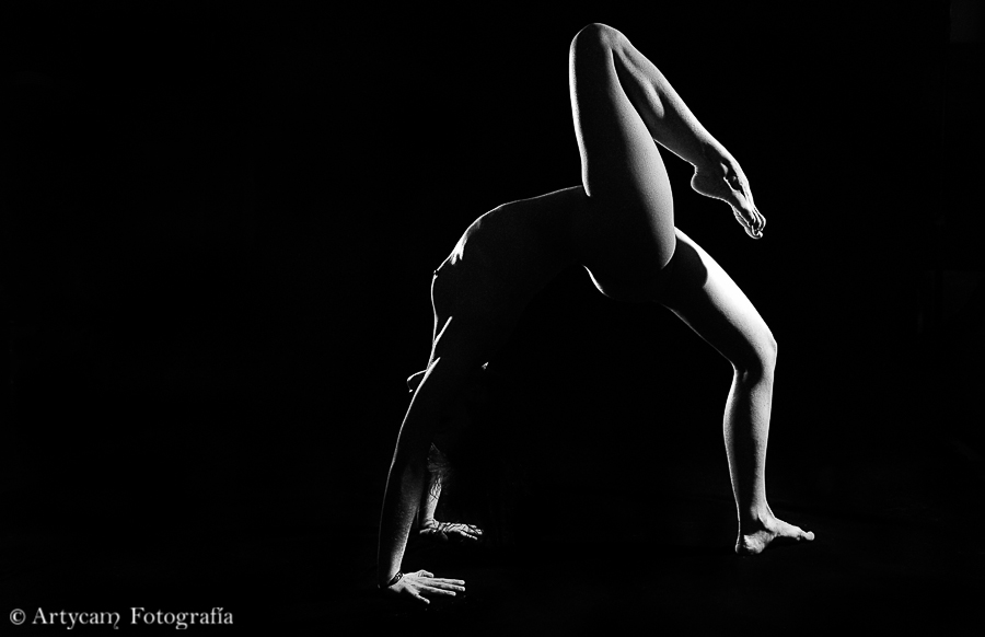 Desnudo femenino cuerpo blanco y negro luz artycam fotografía artística León Santander Asturias