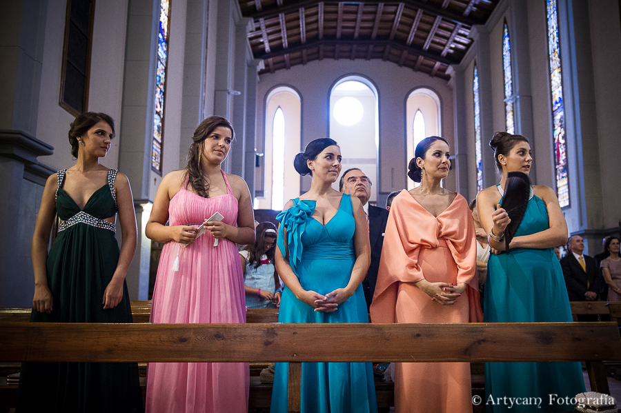 damas honor amigas boda interior iglesia Ignacio Loyola Ponferrada 
