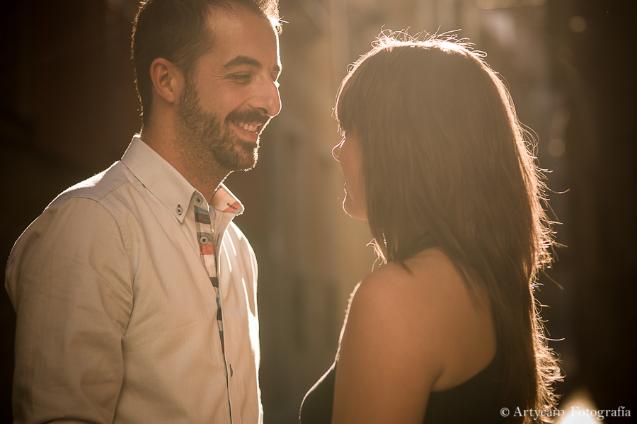 pareja sol atardecer sonrisa Fotografos diferentes León Artycam